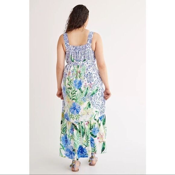 NEW Anthropologie Maeve Bouquet Flounced Maxi Dress X-Small & Small & Medium - Picture 2 of 7